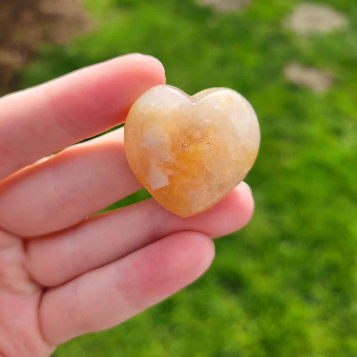 Cherry Blossom Agate Hearts | Emotional Growth, Motivation