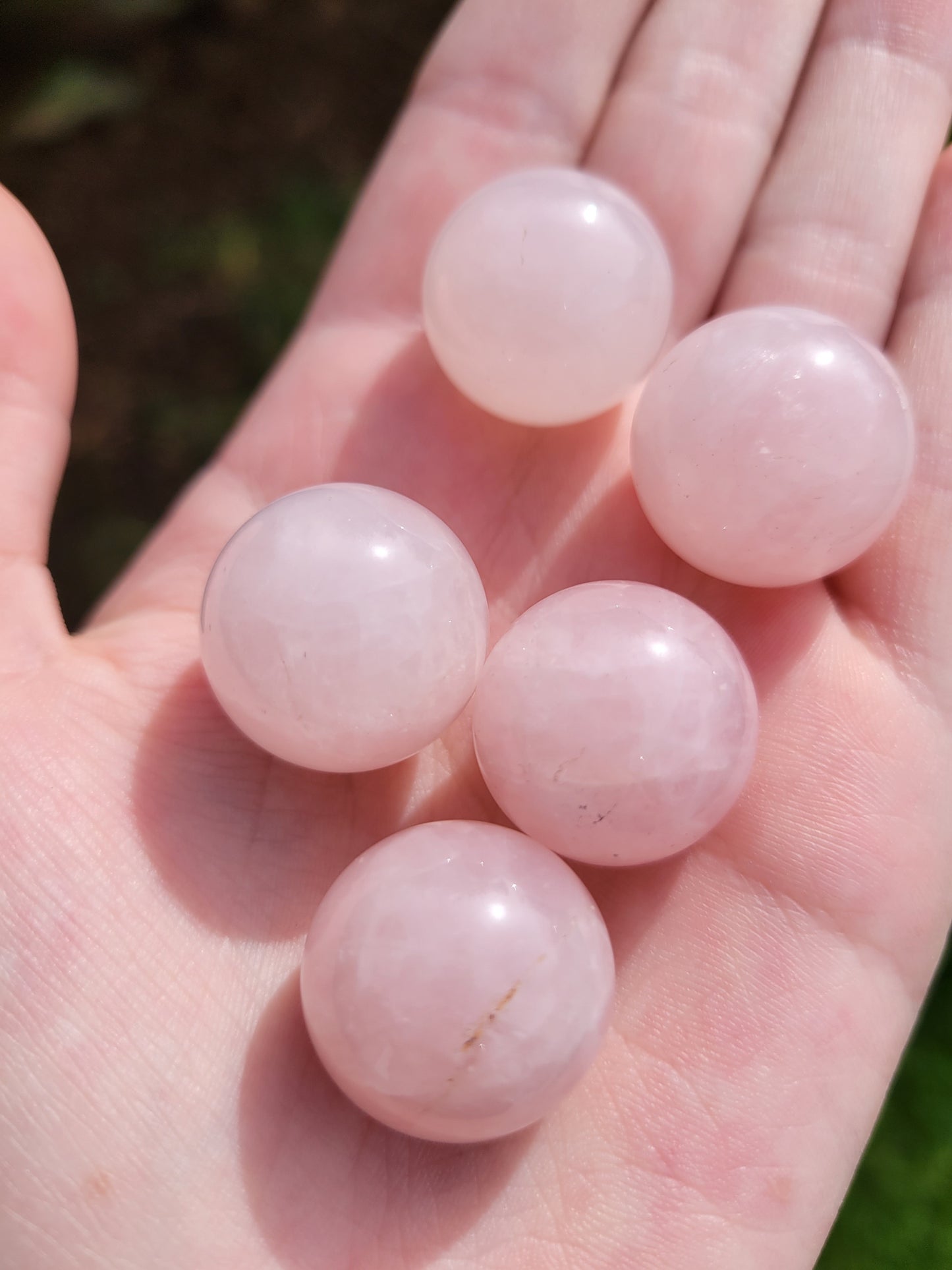 Rose Quartz Mini Spheres | Love, Healing