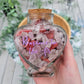"Romance in the Air" - Heart Glass Bottle, Crystal Confetti, Mixture
