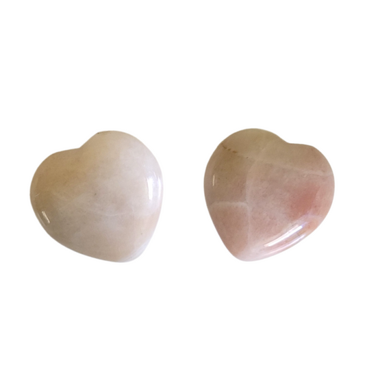 Pink White Jade Hearts | Cleansing, Healing, Love